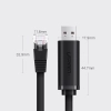  Kabel przewód konsolowy przejściówka USB - RJ45 skrętka ethernet 1.5m czarny - zdj. dodatkowe 9