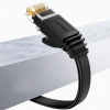  Płaski kabel sieciowy patchcord LAN RJ45 Ethernet Cat. 6 8m czarny - zdj. dodatkowe 1