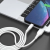  Kabel przewód elastyczny USB - USB-C 6A 1m biały - zdj. dodatkowe 2