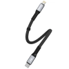  Kabel przewód płaski krótki do iPhone USB-C - Lightning L10P PD 20W 23cm czarny - zdj. dodatkowe 1