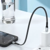  Kabel przewód płaski krótki do iPhone USB-C - Lightning L10P PD 20W 23cm czarny - zdj. dodatkowe 5