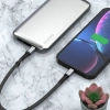  Kabel przewód płaski krótki do iPhone USB-C - Lightning L10P PD 20W 23cm czarny - zdj. dodatkowe 7