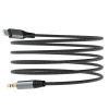  Kabel audio AUX w oplocie bawełnianym iPhone Lightning - mini jack 3.5mm 1m szary - zdj. dodatkowe 4