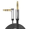  Kabel przewód płaski kątowy audio AUX 3.5mm minijack 0.5m czarny - zdj. dodatkowe 1