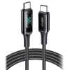  Kabel przewód w oplocie z ekranem LED USB-C 100W 20V 5A 2m czarny - zdj. dodatkowe 5