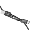  Kabel przewód w oplocie USB - USB-C 3A 1.2m czarny - zdj. dodatkowe 2