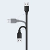  Przedłużacz adapter do kabla przewodu USB 2.0 50cm czarny - zdj. dodatkowe 1