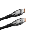  Kabel przewód do szybkiego ładowania Glimmer Series USB-C 480Mb/s PD 100W 2m czarny - zdj. dodatkowe 1