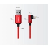  Kątowy kabel przewód do iPhone USB - Lightning MFI 2.4A 1m czarny - zdj. dodatkowe 9
