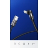  Kątowy kabel przewód do iPhone USB - Lightning MFI 2.4A 1m czarny - zdj. dodatkowe 1