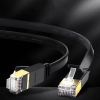  Kabel sieciowy internetowy płaski patchcord U/FTP Cat. 7 10Gb/s 0.5m czarny - zdj. dodatkowe 3