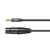  Kabel przewód audio 3.5mm mini jack (męski) - XLR (żeński) 1m czarny - zdj. dodatkowe 1
