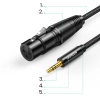  Kabel przewód audio 3.5mm mini jack (męski) - XLR (żeński) 1m czarny - zdj. dodatkowe 8