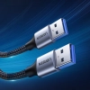  Wytrzymały kabel przewód w oplocie USB 3.0 5Gb/s 0.5m szary - zdj. dodatkowe 6