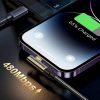  Kątowy kabel iPhone Lightning - USB do ładowania i transferu danych 2.4A 1.2m czarny - zdj. dodatkowe 7