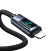  Kabel do iPhone z wyświetlaczem LED Lightning - USB-A 2.4A 1.2m czarny - zdj. dodatkowe 10