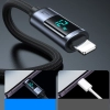  Kabel do iPhone z wyświetlaczem LED Lightning - USB-A 2.4A 1.2m czarny - zdj. dodatkowe 4