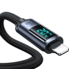  Kabel do iPhone z wyświetlaczem LED Lightning - USB-C 2.4A 1.2m czarny - zdj. dodatkowe 10