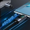  Kabel przewód z wyświetlaczem LED USB-C - USB-A 66W 1.2m czarny - zdj. dodatkowe 3