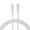 Kabel do iPhone ze wskaźnikiem LED USB-C - Lightning 20W 2m biały