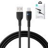  Kabel do iPhone ze wskaźnikiem LED USB - Lightning 2.4A 2m czarny - zdj. dodatkowe 2