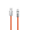 Mocny kabel kątowy do iPhone USB-A - Lightning 30W 1m rotacja 180 pomarańczowy