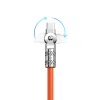  Mocny kabel kątowy do iPhone USB-A - Lightning 30W 1m rotacja 180 pomarańczowy - zdj. dodatkowe 3