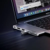  Rozdzielacz portów HUB MacBook Air Pro 2x USB-C HDMI 2x USB 3.0 SD TF PD szary - zdj. dodatkowe 2