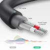  Kabel przewód przejściówka audio jack 3.5mm męski - 2x RCA żeński 0.25m szary - zdj. dodatkowe 7