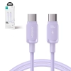  Kabel przewód USB-C - USB-C 100W 1.2m fioletowy - zdj. dodatkowe 1