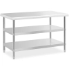 Stół blat roboczy centralny stalowy 2 półki 120 x 70 cm do 200 kg - zdj. dodatkowe 1