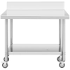 Stół blat roboczy przyścienny z rantem na kółkach 1 półka 100 x 60 cm do 155 kg - zdj. dodatkowe 1