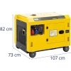  Agregat generator prądotwórczy diesel na kółkach 240/400 V 8500 W 10 kVA 30 l - zdj. dodatkowe 8