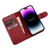  2w1 etui skórzany pokrowiec z klapką iPhone 14 Pro Max Anti-RFID Wallet Case czerwony - zdj. dodatkowe 9