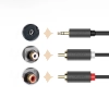  Kabel przewód audio 3.5 mm mini jack - 2x RCA 1.5m czarny - zdj. dodatkowe 4