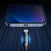  Kabel przewód do iPhone USB-C - Lightning z wyświetlaczem LED 36W 1m czarny - zdj. dodatkowe 2