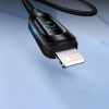  Kabel przewód do iPhone USB-A - Lightning z wyświetlaczem LED 2.4A 2m czarny - zdj. dodatkowe 2