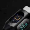  Kabel przewód USB-A - USB-C z wyświetlaczem LED 66W 6A 2m czarny - zdj. dodatkowe 5