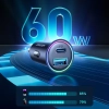  Mini ładowarka samochodowa 60W USB-A QC3.0 USB-C PD czarna - zdj. dodatkowe 9