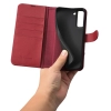  Skórzane etui portfel do Galaxy S22+ Leather Wallet Case bordowy - zdj. dodatkowe 9