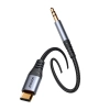  Kabel audio stereo do telefonu AUX 3.5 mm mini jack - USB-C 1.2m czarny - zdj. dodatkowe 2