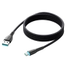  Kabel przewód Starry Series USB-A - USB-C 3A 1m czarny - zdj. dodatkowe 2