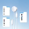  3w1 Kabel przewód USB-A z ładowarka indukcyjną + 1x iPhone Lightning + 1x USB-C 1.2m biały - zdj. dodatkowe 9