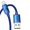  Kabel przewód iPhone do szybkiego ładowania i transferu danych USB - Lightning 2.4A 2m niebieski - zdj. dodatkowe 9