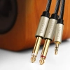  Kabel przewód audio mini jack 3.5 mm - 2 x jack 6.35mm 2m szary - zdj. dodatkowe 10