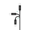  Kabel przewód do drukarki skaneru faxu USB-C - USB-B 1m czarny - zdj. dodatkowe 1