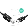  Kabel przewód do drukarki skaneru faxu USB-C - USB-B 1m czarny - zdj. dodatkowe 4