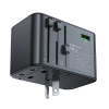  Uniwersalna ładowarka podróżna GaN 2x USB-A 3x USB-C wtyczki UK EU USA AUS czarna - zdj. dodatkowe 6