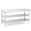  Stół blat roboczy centralny stalowy 2 półki 180 x 70 cm do 600 kg - zdj. dodatkowe 1