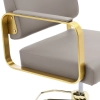  Fotel fryzjerski barberski kosmetyczny z podnóżkiem Physa OTLEY - beżowo - złoty - zdj. dodatkowe 4